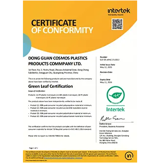 Intertek Green Leaf- <br>certificering