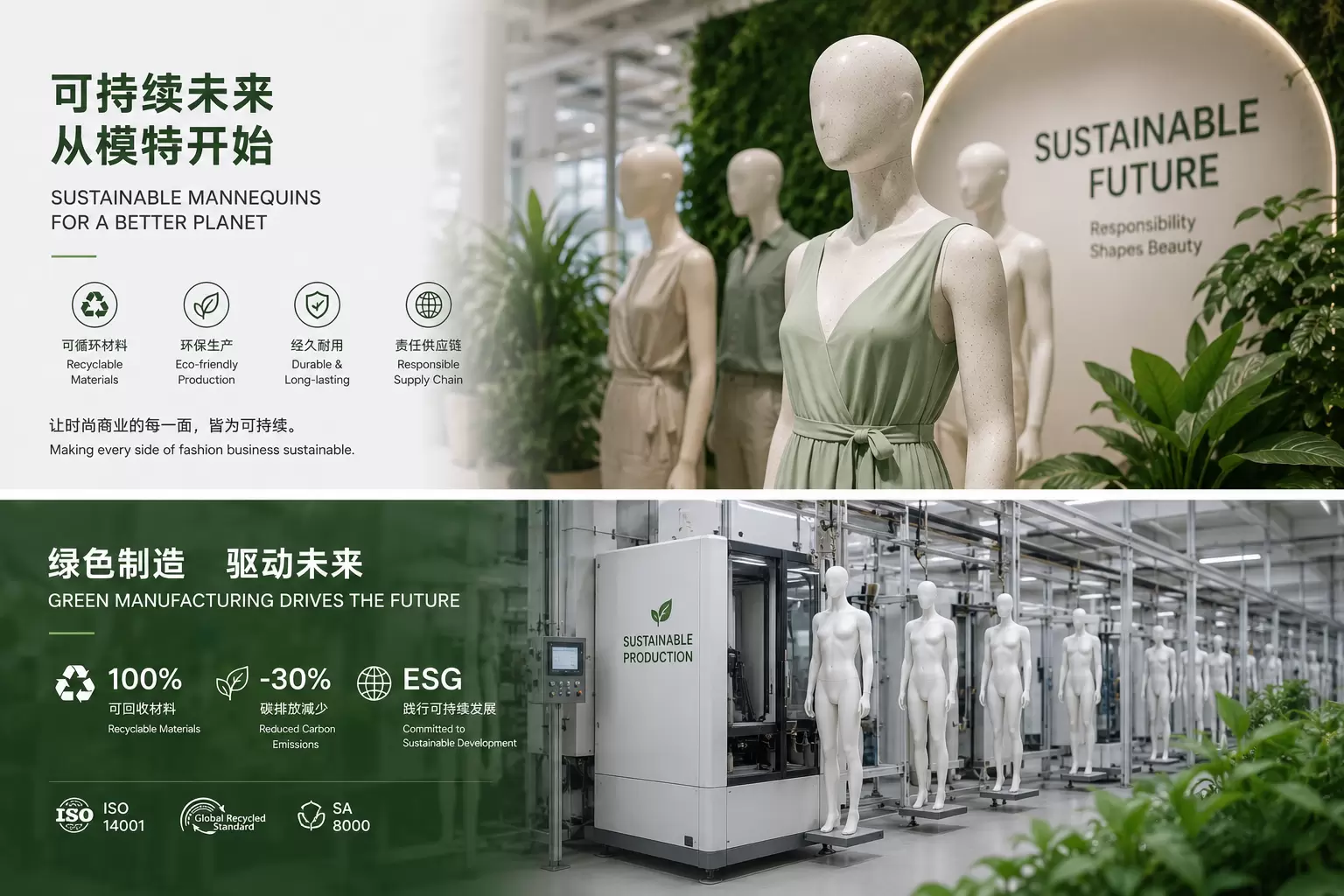 Duurzame detailhandel hervormt de mannequin-industrie